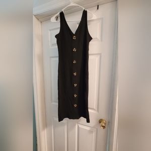 No Boundaries Juniors’ Rib Button Front Dress